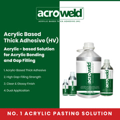 High Viscosity Acrylic Based Thick Adhesive (Acroweld) for gap filling and acrylic bonding (5Kg)