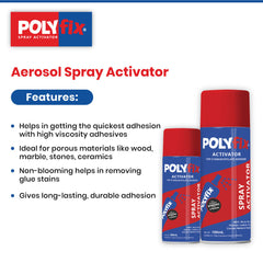 Polyfix Spray Activator (Aerosol Can): Versatile Adhesion Solution for MDF, Furniture, and More - 500ml