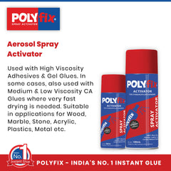 Polyfix Spray Activator (Aerosol Can): Versatile Adhesion Solution for MDF, Furniture, and More - 500ml