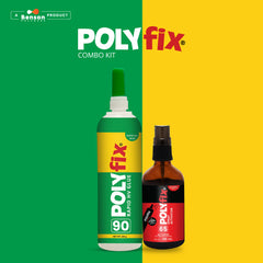 Polyfix HV Glue + Glass Spray Activator Combo Kit : The Ultimate Adhesive Solution for Wood, Metal, and More - 250g+100ml
