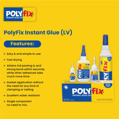 Polyfix General Purpose Fast Glue: Versatile Adhesive for Acrylic, Flex Bonding, Toys - 15g (Pack of 4)