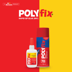 Polyfix MV Glue + Aerosol Spray Activator Combo Kit: The Ultimate High-Viscosity Adhesive Solution for Multiple Materials - 30g+100ml