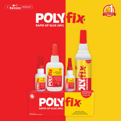Polyfix General Purpose MV - 500 CPS: Ideal Adhesive for Cotton Fabric, Handicrafts, 3D PVC Panels, Edge Banding Tapes - 20g (Pack of 3)
