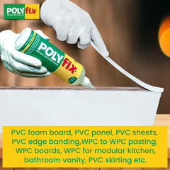 Polyfix WPC Gel Glue: Adhesive for Modular Kitchen and Bathroom Vanity Applications - 50g (Pack of 2)