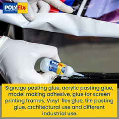Polyfix General Purpose Fast Glue: Versatile Adhesive for Acrylic, Flex Bonding, Toys - 20g (Pack of 3)
