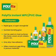 Polyfix WPC Gel Glue: Adhesive for Modular Kitchen and Bathroom Vanity Applications - 20g (Pack of 3)
