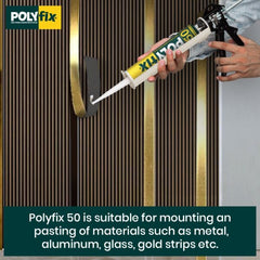 Polyfix 50: High-Speed Curing White Glue for Versatile Construction and Sealing Applications - 290ml