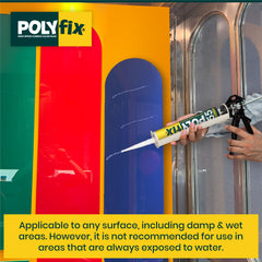 Polyfix 55: High-Speed Curing Clear Glue for Versatile Construction and Sealing Applications - 290ml