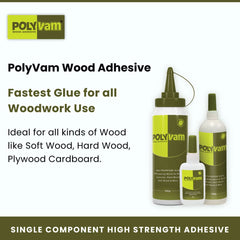 Polyvam Carpenter's Glue: The Ultimate Wood Adhesive for Crafting Quality Woodwork and Furniture - 250g (Pack of 3)