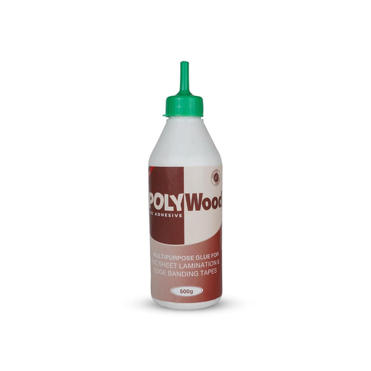 Polywood White Glue Multi-Purpose  Ideal For Pasing Partical Board | PVC | WPC | Acrylic | Charcoal Sheet & Edge Banding Tapes To Wood & Plywood Water Resistant | Fast Setting. 500G