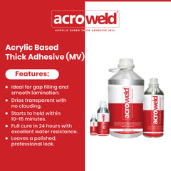 Medium Viscosity Acrylic Based Thick Adhesive (Acroweld) for Precision + Gap Filling (150g)