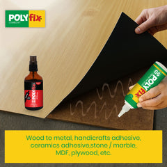 Polyfix HV Glue + Glass Spray Activator Combo Kit : The Ultimate Adhesive Solution for Wood, Metal, and More - 250g+100ml