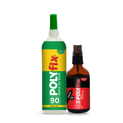 Polyfix HV Glue + Glass Spray Activator Combo Kit : The Ultimate Adhesive Solution for Wood, Metal, and More - 250g+100ml