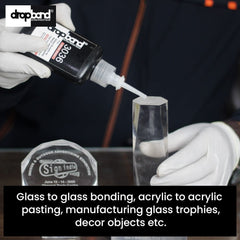 DropBond UV Glue 3031: Optically Clear and Impact-Resistant Bonding for Glass/Acrylic to Paper Lamination - 20g (Pack of 3)