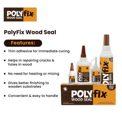 Polyfix Woodseal Clear Sealant: Revive Your Wood Surfaces with Ease - 40g (Pack of 2)