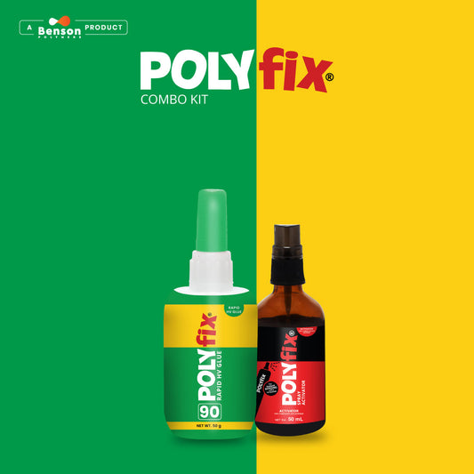 Polyfix HV Glue + Glass Spray Activator Combo Kit : The Ultimate Adhesive Solution for Wood, Metal, and More - 50g+50ml