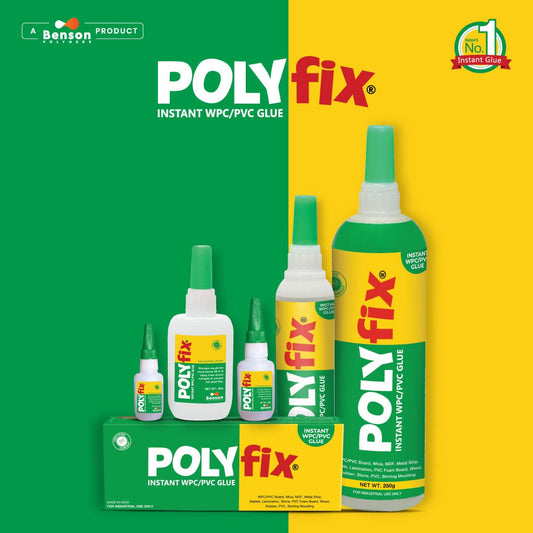 Polyfix WPC Gel Glue:  Adhesive for Modular Kitchen and Bathroom Vanity Applications - 125g