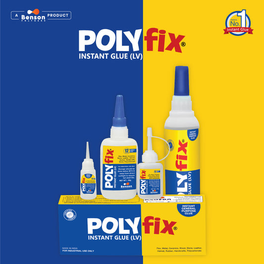 PolyFix Fast Bond Instant Glue: Clear, 50 Packets in 1 Bag - Ideal cyanoacrylate adhesive for repair, plastic bonding, ceramic pasting - 2g