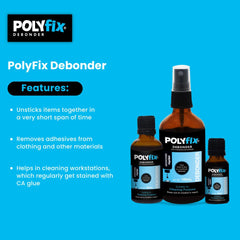 Polyfix Debonder: Your Solution for Correcting Mistakes, Adhesive Removal, and Cleanup - 100ml