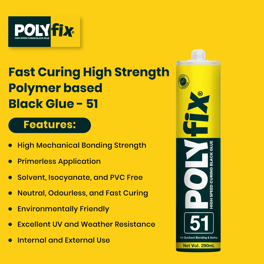 Polyfix 51: High Speed Curing Black Glue For Primerless Adhesion ...