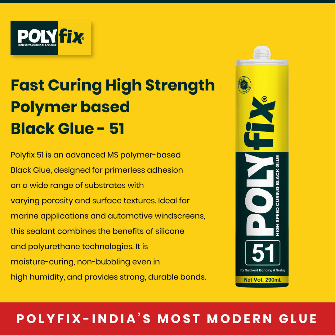 Polyfix 51: High Speed Curing Black Glue For Primerless Adhesion ...