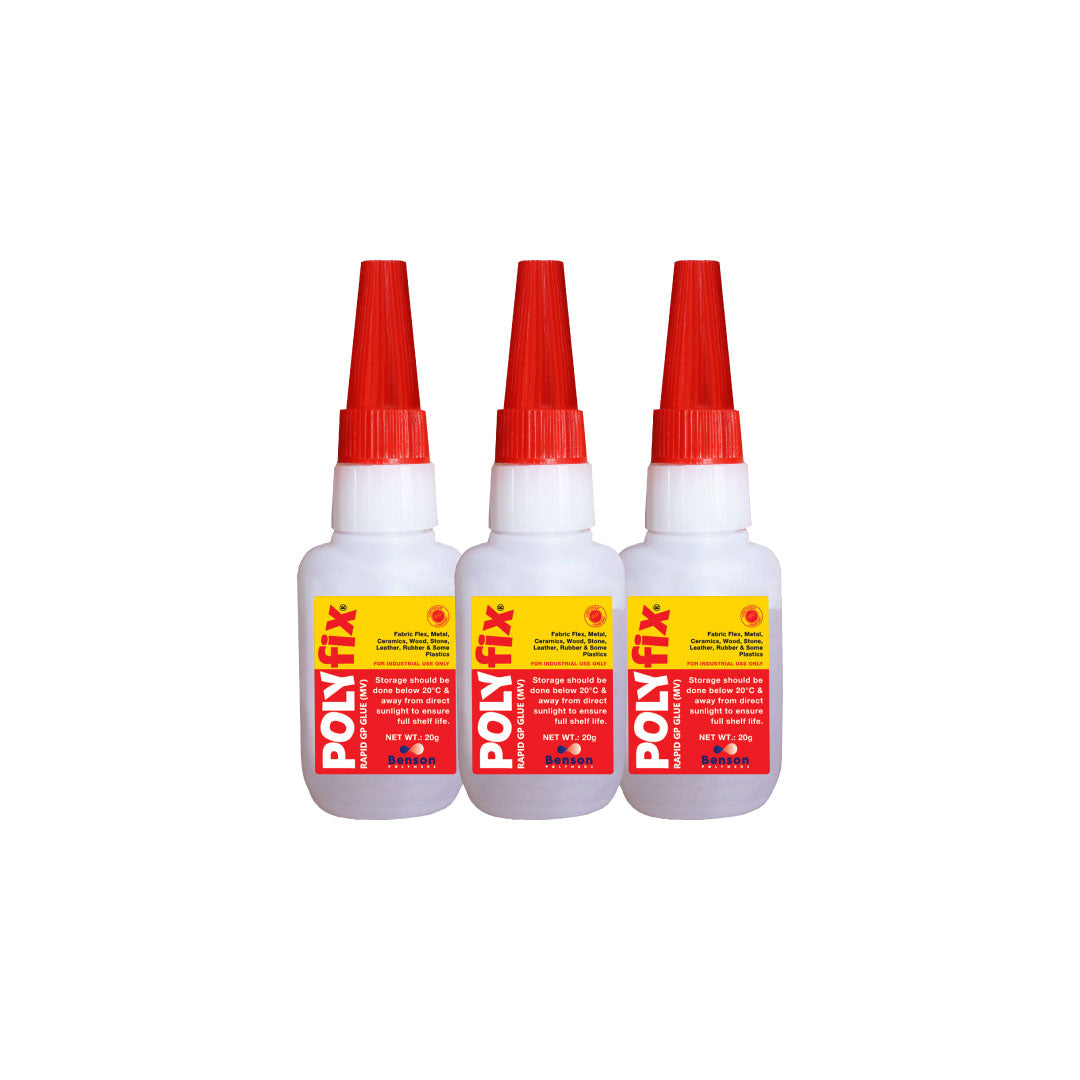 Polyfix General Purpose MV - 100 CPS: Versatile Adhesive for Locking Metal and plastic Fasteners - 20g (Pack of 3)