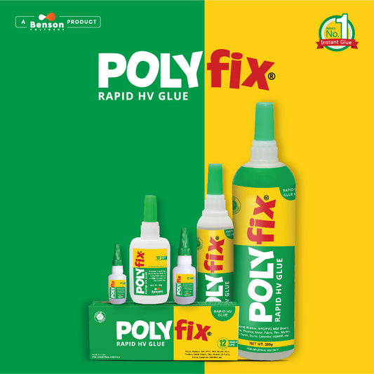 Polyfix Rapid HV Glue: Ideal for Adhering MDF, Furniture, PVC, WPC - 50g (Pack of 2)