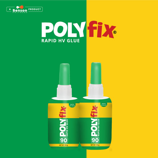 Polyfix Rapid HV Glue: Ideal for Adhering MDF, Furniture, PVC, WPC - 50g (Pack of 2)