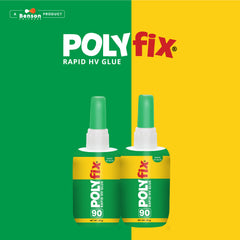 Polyfix Rapid HV Glue: Ideal for Adhering MDF, Furniture, PVC, WPC - 50g (Pack of 2)
