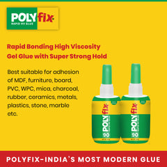 Polyfix Rapid HV Glue: Ideal for Adhering MDF, Furniture, PVC, WPC - 50g (Pack of 2)