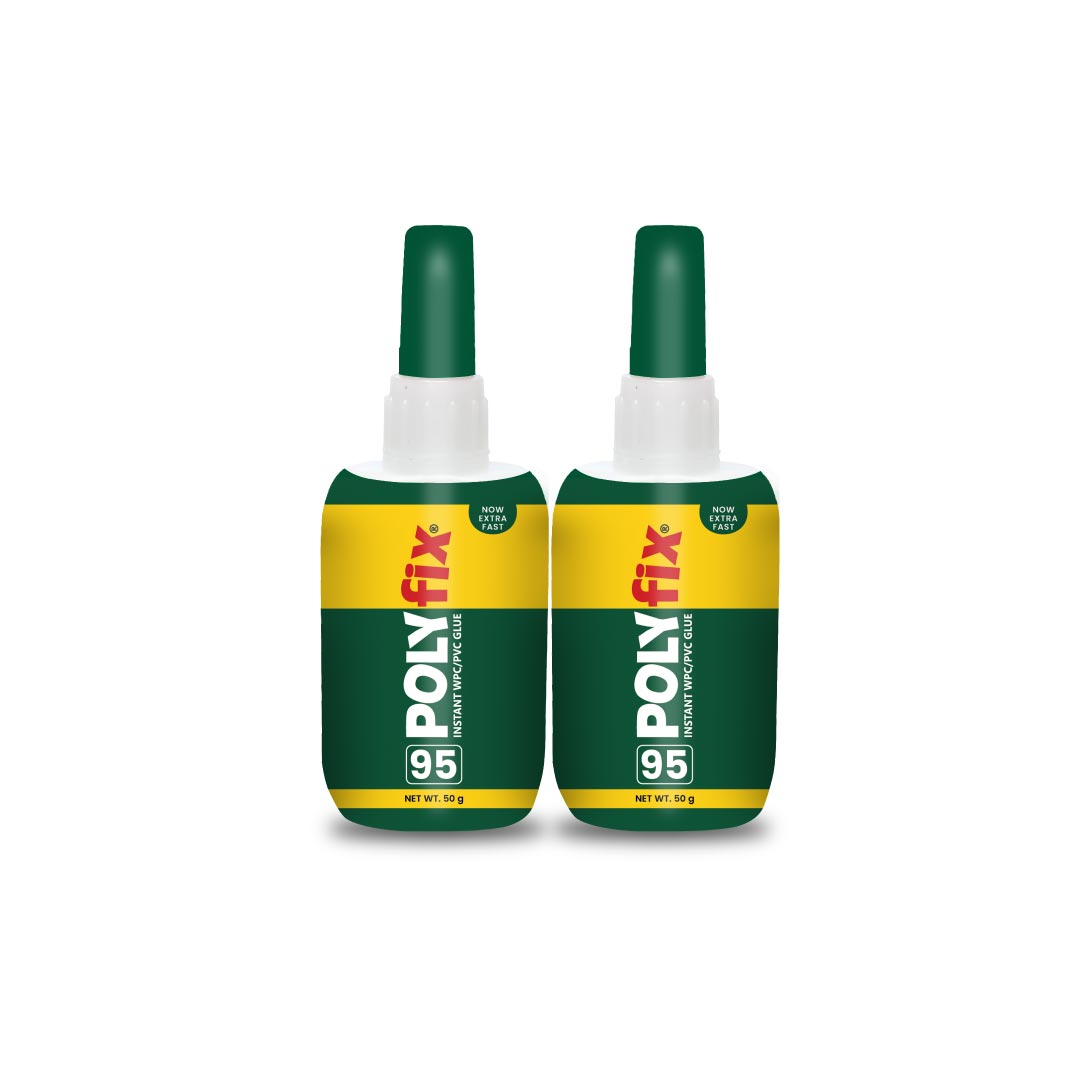 Polyfix WPC Gel Glue:  Adhesive for Modular Kitchen and Bathroom Vanity Applications - 50g (Pack of 2)