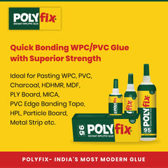 Polyfix WPC Gel Glue:  Adhesive for Modular Kitchen and Bathroom Vanity Applications - 250g