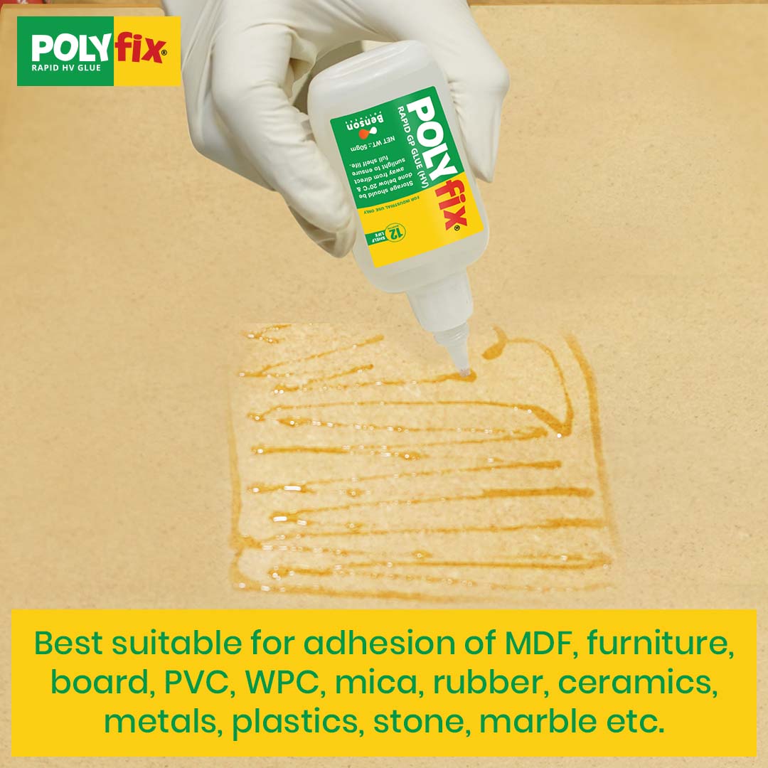 Polyfix Rapid HV Glue: Ideal for Adhering MDF, Furniture, PVC, WPC - 5 ...