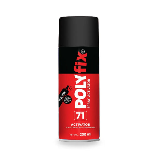 Polyfix Spray Activator (Aerosol Can without Gas) for instant drying of CA Adhesive on Wood, Marble, Leather, Stone, Acrylic, Plastic, Metal-200ml